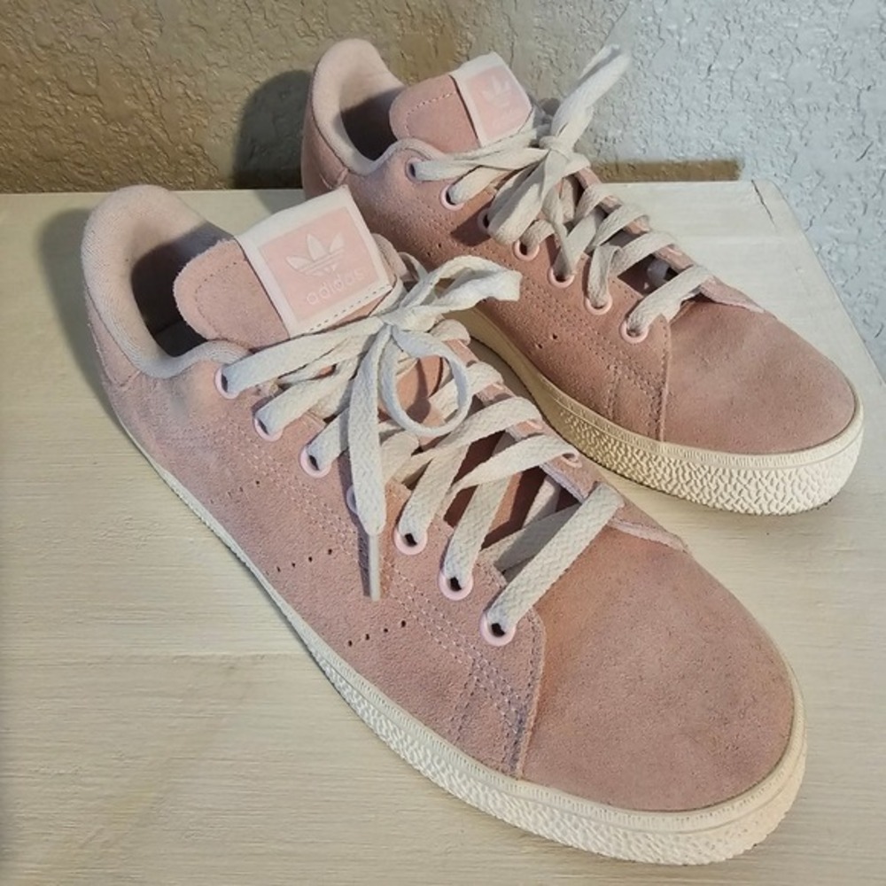 Adidas Stan Smith CS Pink Suede Low Top Sneakers Womens‎ 9.5